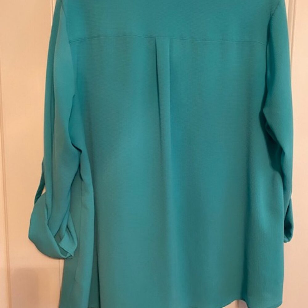 Kim Rogers Teal Tunic Top - Picture 2 of 2
